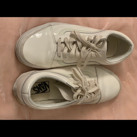 White Leather Vans - Picture 6 of 7